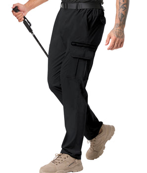 Men's Lightweight Hiking Pants with 7 Pockets Quick Dry Water Resistant Fishing Travel Pants
