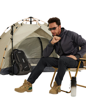 Men's Lightweight Hiking Pants with 7 Pockets Quick Dry Water Resistant Fishing Travel Pants