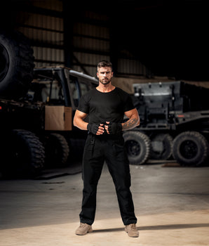 Men's Cargo Tactical Pants, Stretch Waistband, Durable Ripstop Cargo Pants for Men