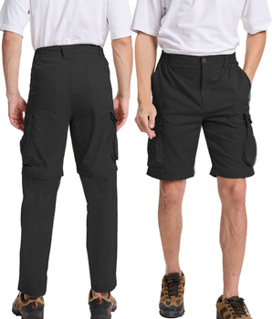 Men's Hiking Convertible Pants Waterproof Lightweight Quick Dry Zip Off Fishing Travel Safari Outdoor Cargo Work