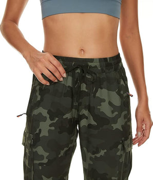 Women's Hiking Cargo Pants  Quick Dry UPF 50+ Travel Camping Work Pants Zipper Pockets