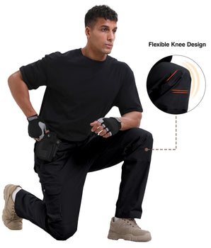 Men's Tactical Pants 10 Pockets Cargo Hiking Pants Work Pants for Men